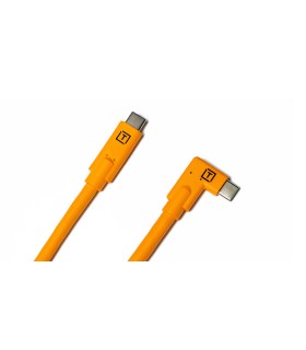 کابل TetherPro Optima USB-C Cable (15', HighVisibility Orange, Right-Angle)
