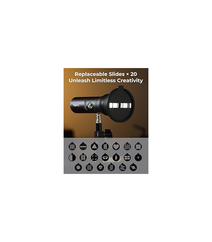SmallRig RF 10C Portable Focusable LED Video Light نور به همراه شکل دهنده نور