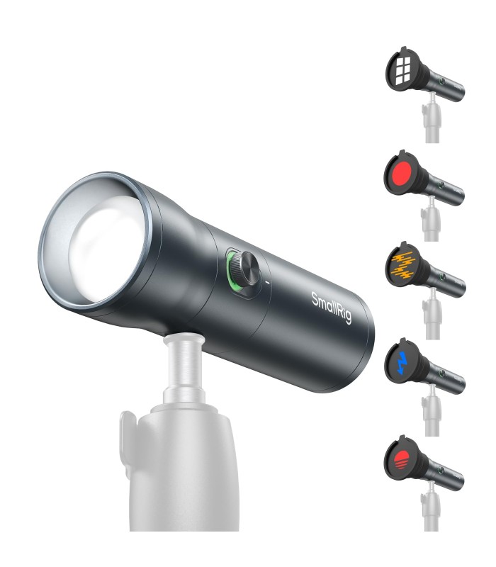 SmallRig RF 10C Portable Focusable LED Video Light نور به همراه شکل دهنده نور