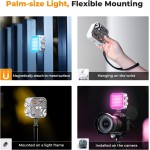 نورRGB کوچک رنگ سفید K&F 6W RGB Video Light，White