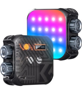 نور RGB کوچک رنگ مشکی K&F مدل-KF34 RGB