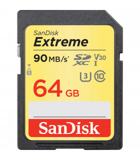 کارت حافظه SDXC سنديسک مدل Extreme V30 کلاس 10 UHS-I U3 سرعت 600X  90MBps ظرفيت 64 گيگابايت