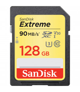 کارت حافظه SDXC سندیسک مدل Extreme V30 کلاس 10 UHS-I U3 سرعت 600X  90MBps ظرفيت 128گیگابایت