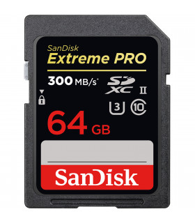کارت حافظه SDXC سندیسک مدل Extreme Pro کلاس 10 UHS-II U3 سرعت 2000X 300MBps ظرفیت 64GB