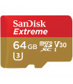 کارت حافظه microSDHC سنديسک مدل Extreme V30 کلاس 10 UHS-I U3 سرعت 600X 90MBps همراه با آداپتور SD ظرفيت 64 گيگابايت