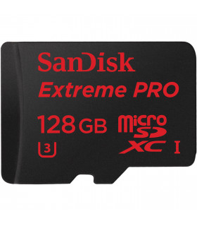 کارت حافظه microSDXC سنديسک مدل Extreme Pro کلاس 10 UHS-I U3 سرعت 633X 95MBps همراه با آداپتور SD ظرفيت 128 گيگابايت