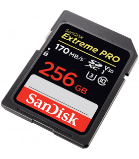 کارت حافظه SDXC سن دیسک مدل Extreme Pro V30 کلاس ۱۰ استاندارد UHS-I U3 سرعت ۱۷۰mbps ظرفیت ۲۵۶ گیگابایت