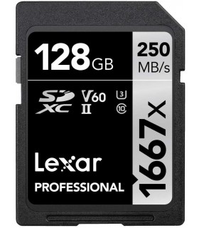 کارت حافظهLexar128GB Professional 1667x -V60-UHS-II SDXC